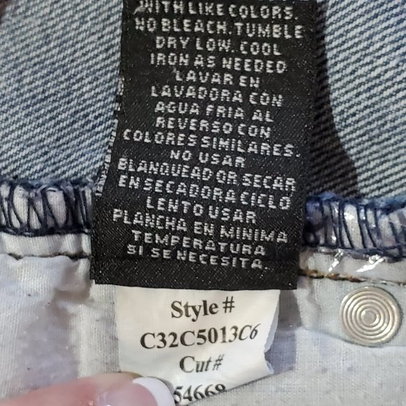 1822 Denim Distressed Mini Skirt, Size 6 - Picture 7 of 8